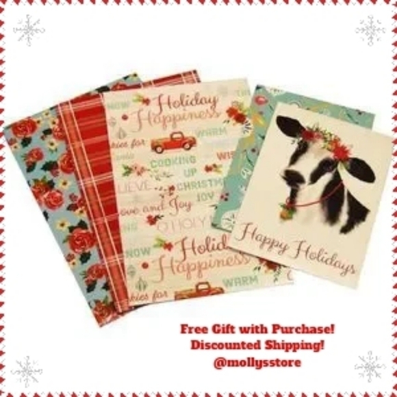 ❄️ New Pioneer Woman (5) Christmas Holiday Wish Folding Carton Paper Gift Boxes - Picture 3 of 6